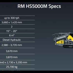 foto 25.7t sieb sortier 300t/h mobil Maximus 512S (Rubble-Master) / RubbleMaster HS5000 M
